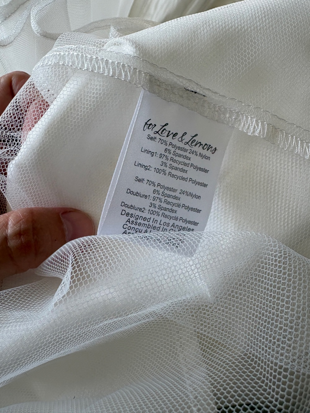 $589 NWT For Love And Lemons “Antoinette” Taffeta Midi Dress in White Sz 8 - Picture 11 of 12